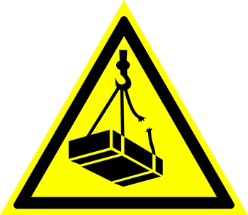 W06 опасно! возможно падение груза (пленка, 700х700 мм) - Охрана труда на строительных площадках - Знаки безопасности - Магазин охраны труда Протекторшоп